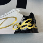 Dolce & Gabbana Portofino Sneaker White Black Gold