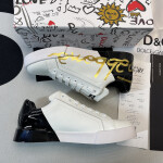 Dolce & Gabbana Portofino Sneaker White Black Gold