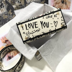 Dior white and red black