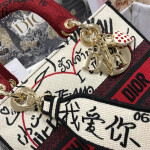 Dior white and red black