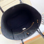 Louis Vuitton Neverfull MM Monogram Empreinte Leather Bag Creme